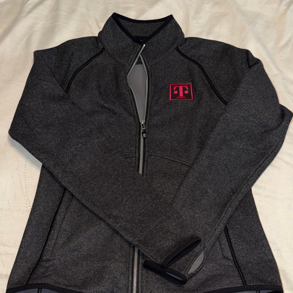 Cutter & Buck Women's Charcoal Jacket with Pink Emblem